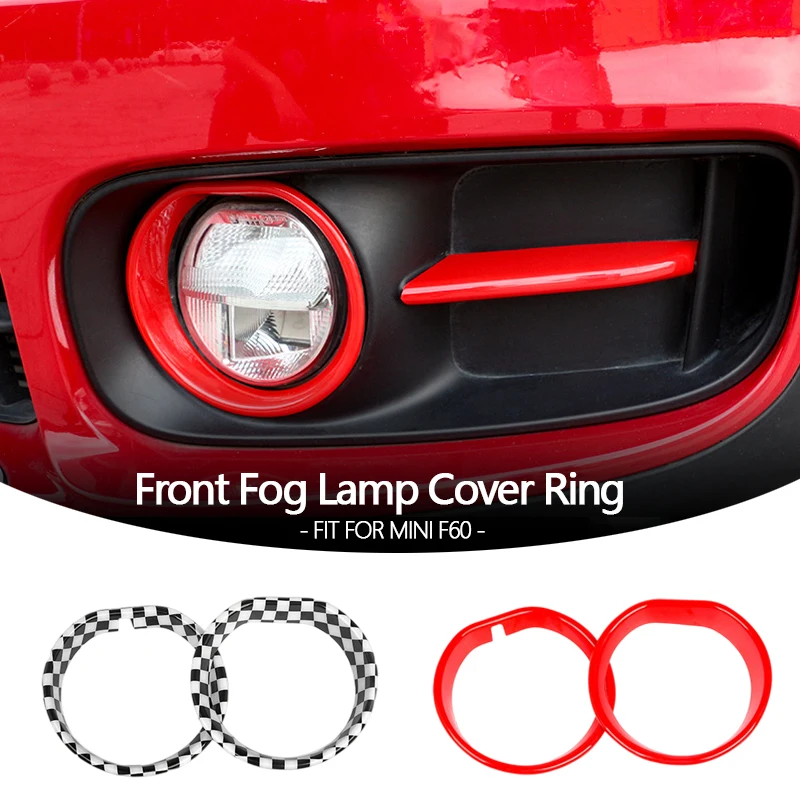 

2PCS/SET ABS Car Front Fog Lamp Cover Ring For Mini Cooper F60 Countryman Decoration Stickers Car Accessories