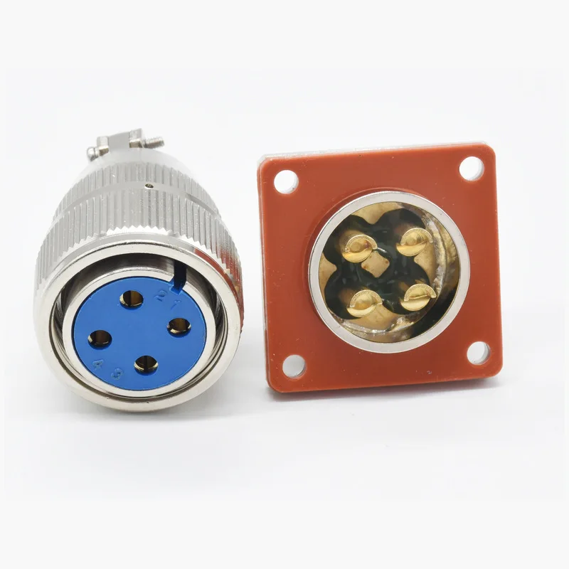 Air tight aviation plug MX23-4P glass sintered connector 30A high current vacuum connector Electronic Accessories & Supplies