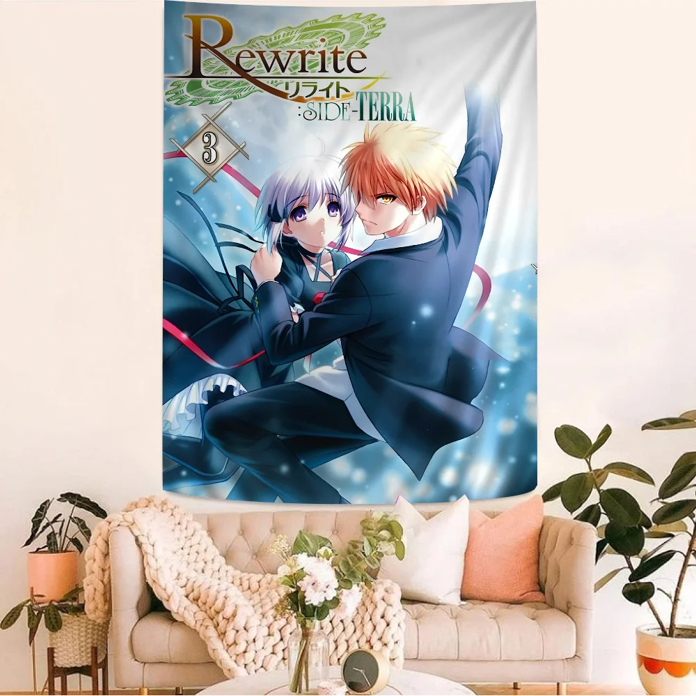 Rewrite Tapestry Art Printing Japanese Wall Tapestry Anime Wall Hanging Home Decor