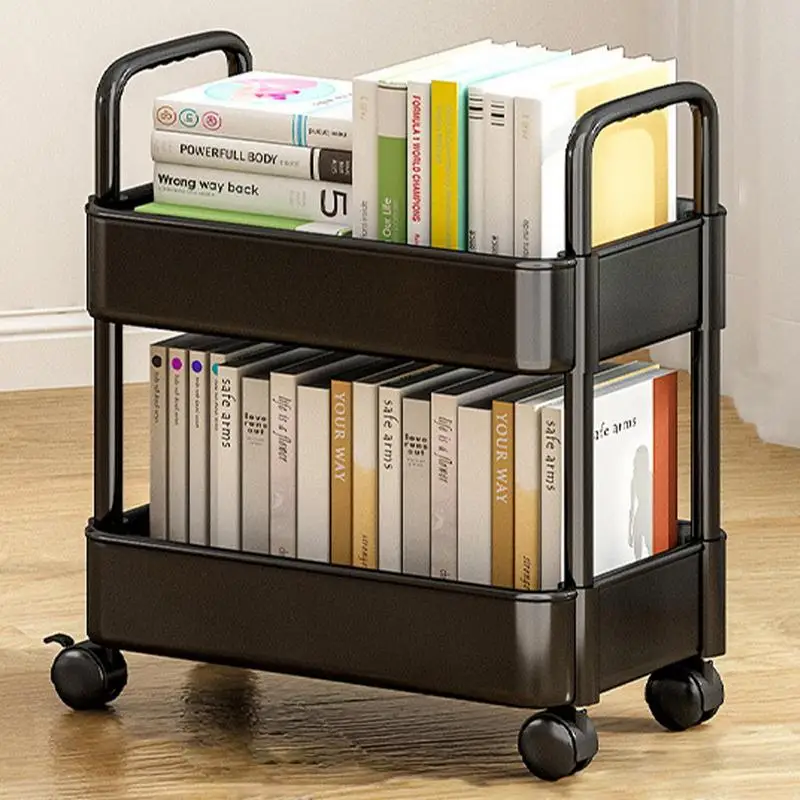 

Household 2-layer Small Cart Storage Rack Kitchen Bedroom Bathroom supplies Storage Rack Trolley With Wheels Home Organizer