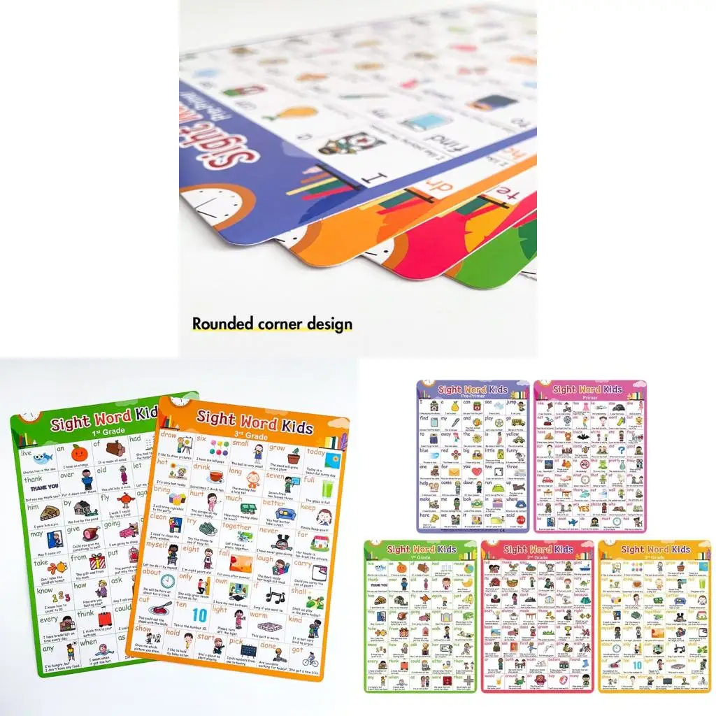  Sight Word Thick Paper English Vocabulary Charts Great For School Educators