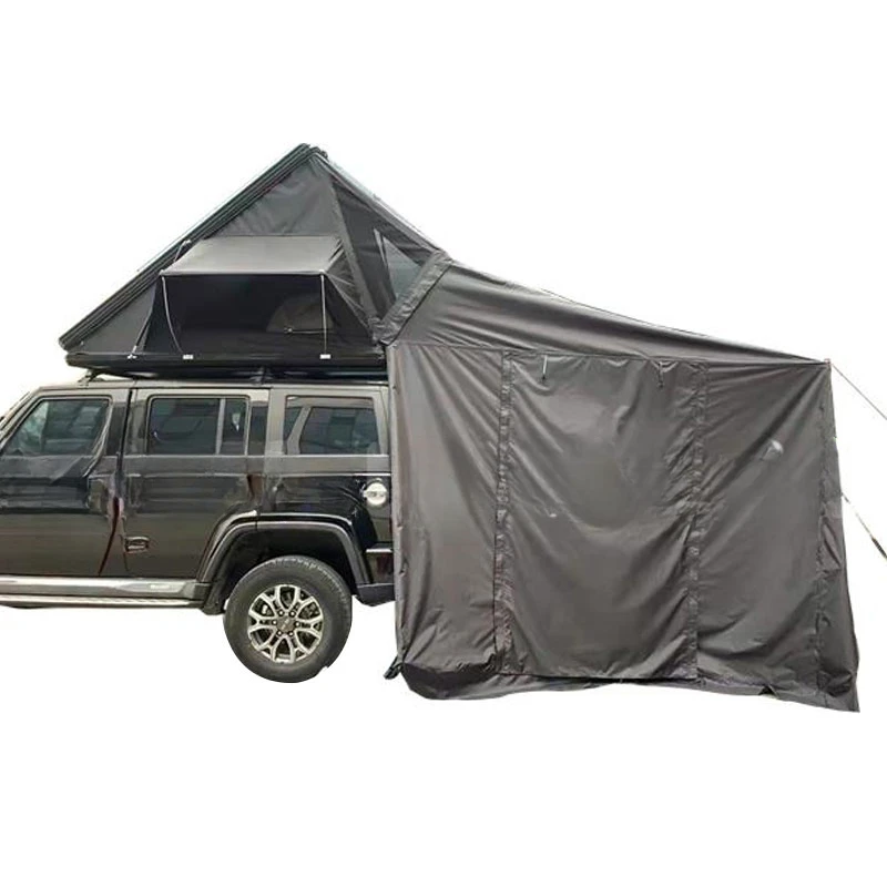 4wd camping car roof tent Windproof Car Rooftop Tent Outdoor Camping Hard shell Pop Up Car Roof Tent skylight with annex awning