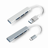 USB Type C 4 In 1 Hub USB to USB 3.0 USB 2.0 Portable USB Expander Fast Data Transfer 4 Ports USB Hub for Macbook Printer Mouse