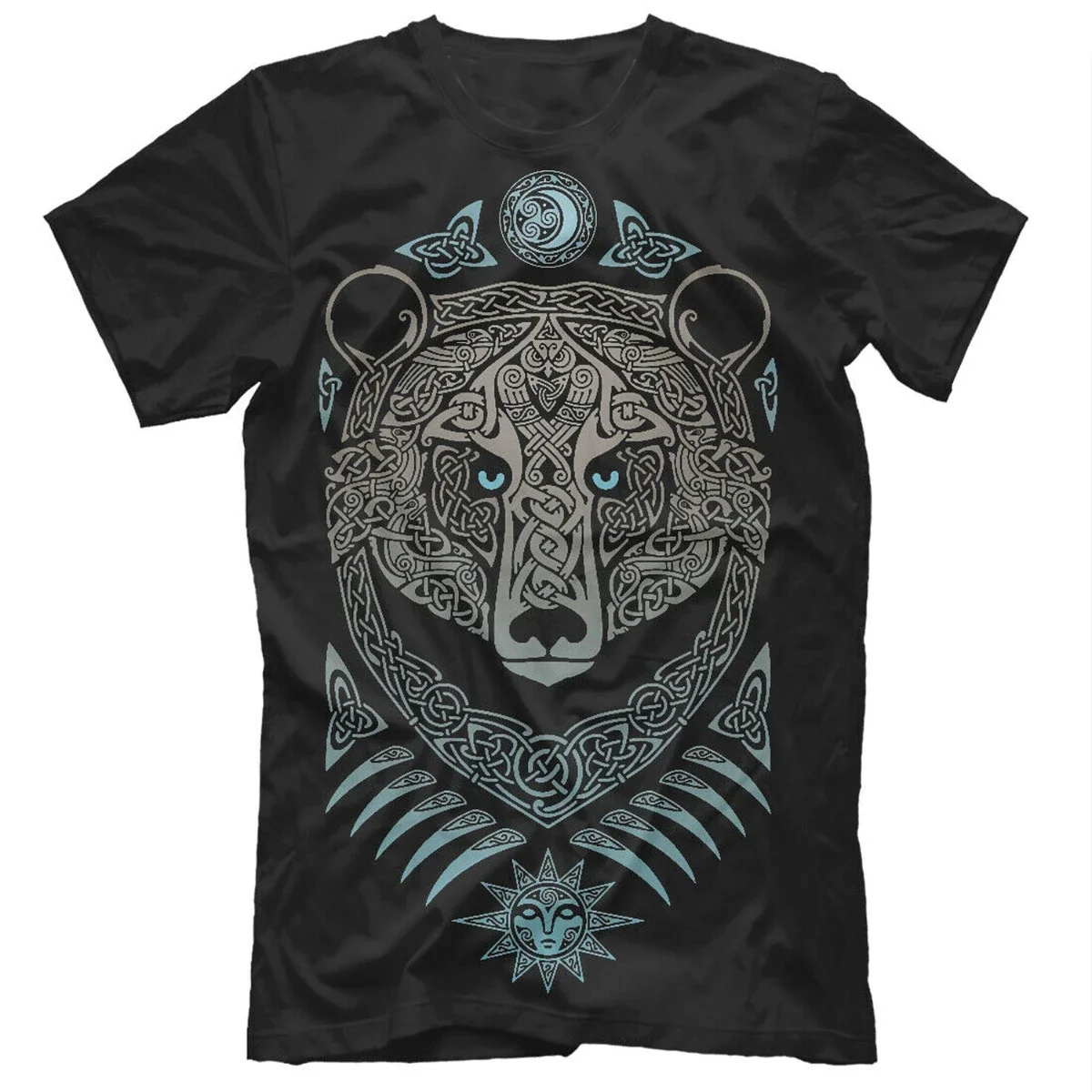 Russian Spirit Russia Slavs Bear Runes T-Shirt. Creative Short Sleeve O-Neck Mens T Shirt Graphic T Shirts Men Clothing