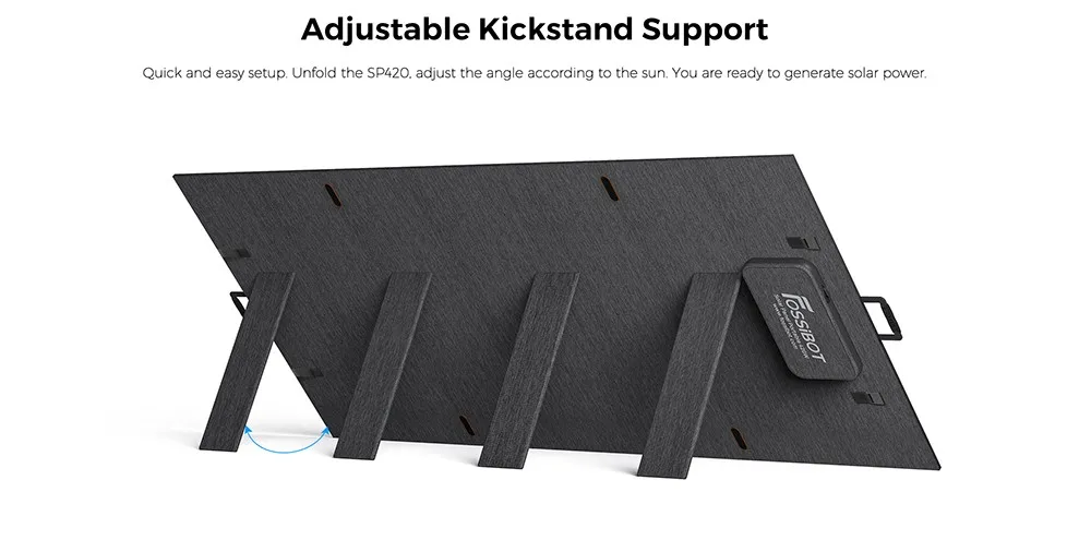 لوحة شمسية IP67 مقاومة للماء مع توافق واسع ، كفاءة تحويل ، SP420 FOSSIBOT SP420 ، W W