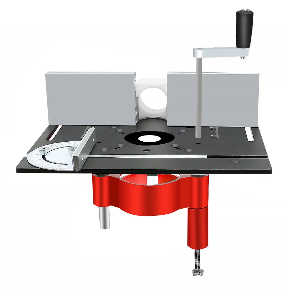 Precision Router Lift Aluminum Router Table Insert Plate Set - Wood Router Lifting Base for Working Benches DIY Tool