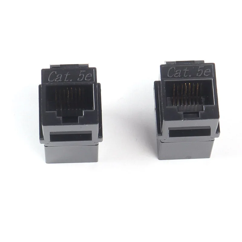 

High Speed RJ45 Cat5e Straight Through Network Connector Shiny ABS Plastic Material for Industrial Applications