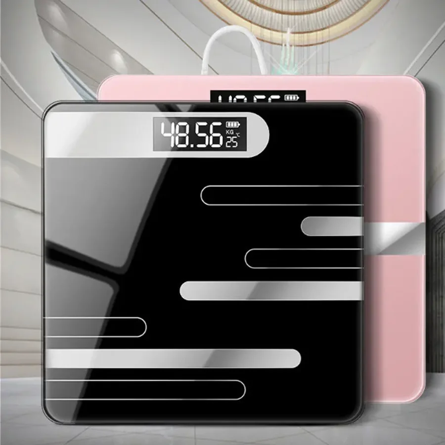 

Bathroom Scales Floor Body Scale Digital Weight Scale Glass Electronic Smart Scales LCD Display Body Weighing Scale