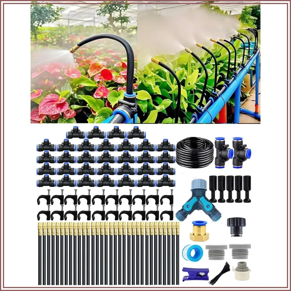 360 Adjustable Drip Irrigation System For Garden, Automatic Watering With 12mm Tubing, High-Flow Mister Sprinkler For Plants Lawn