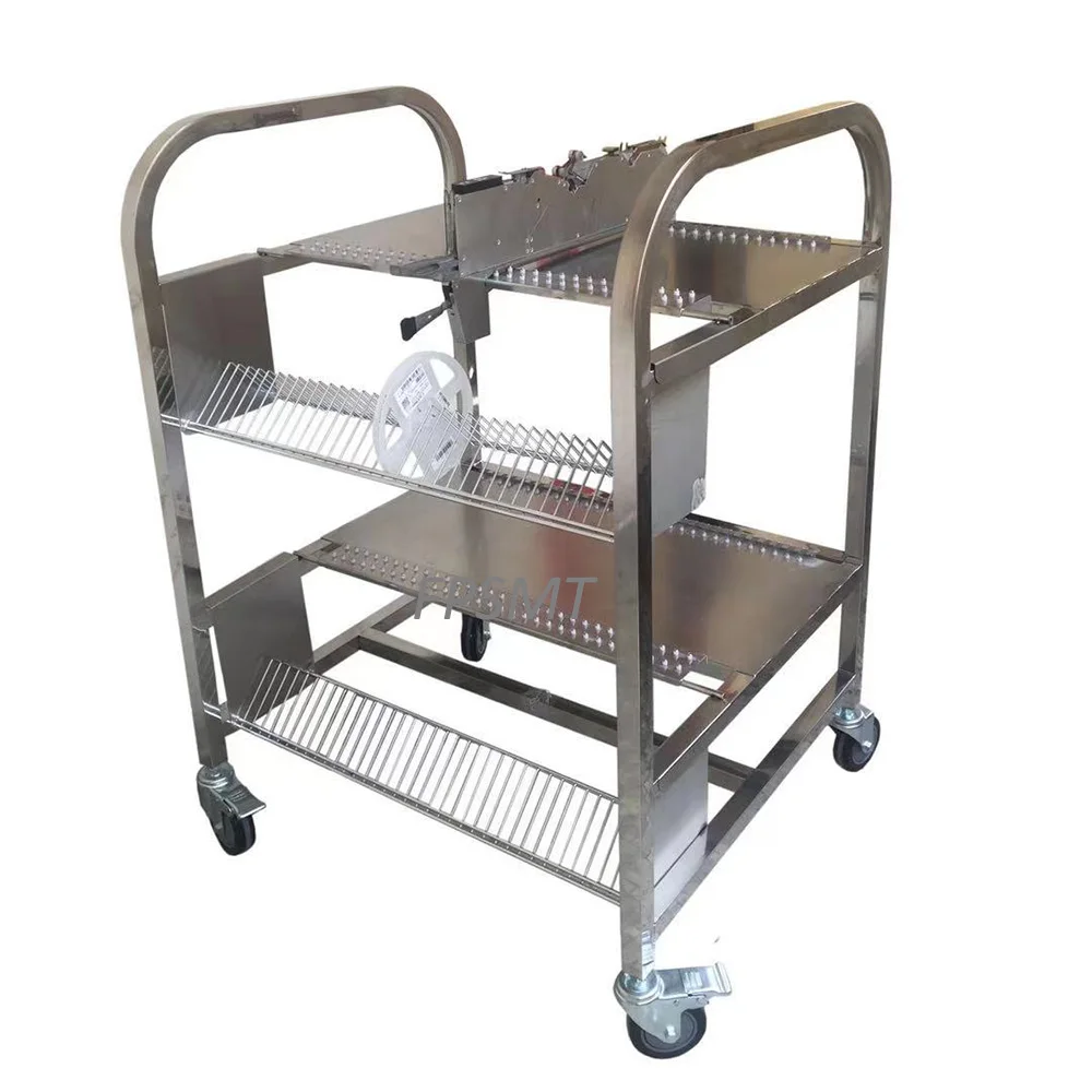 SMT Related Panasonic Feeder Storage Cart For CM402 602NPM SMT Production Line Stainless Steel Aluminium Feeder Storage Cart