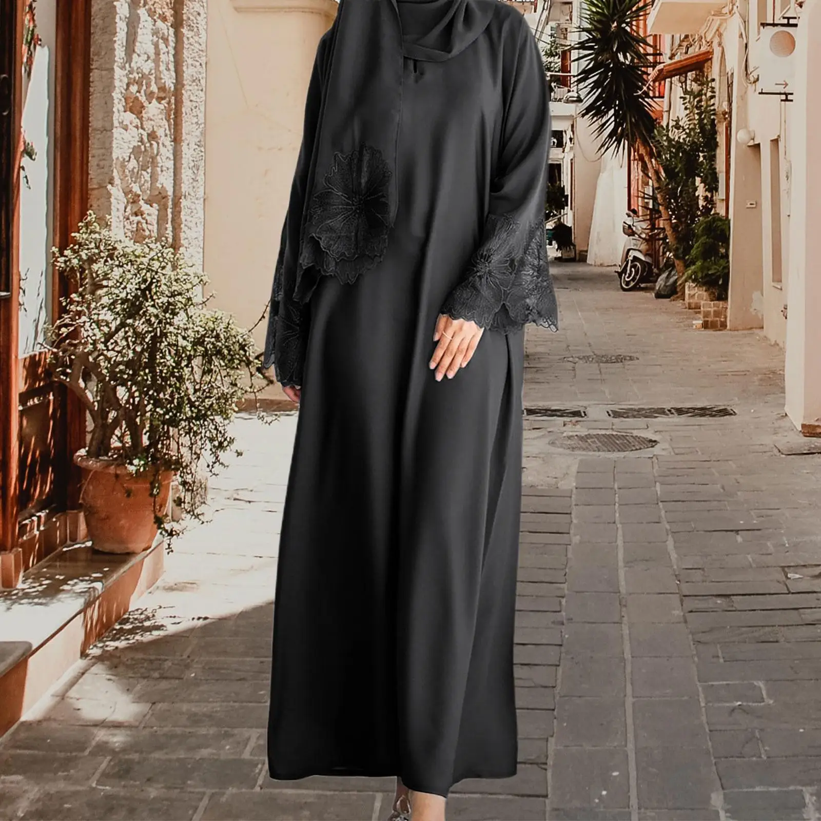 

Muslim Robe Outfits Elegant Full Cover Traditional Middle Eastern Clothing Long