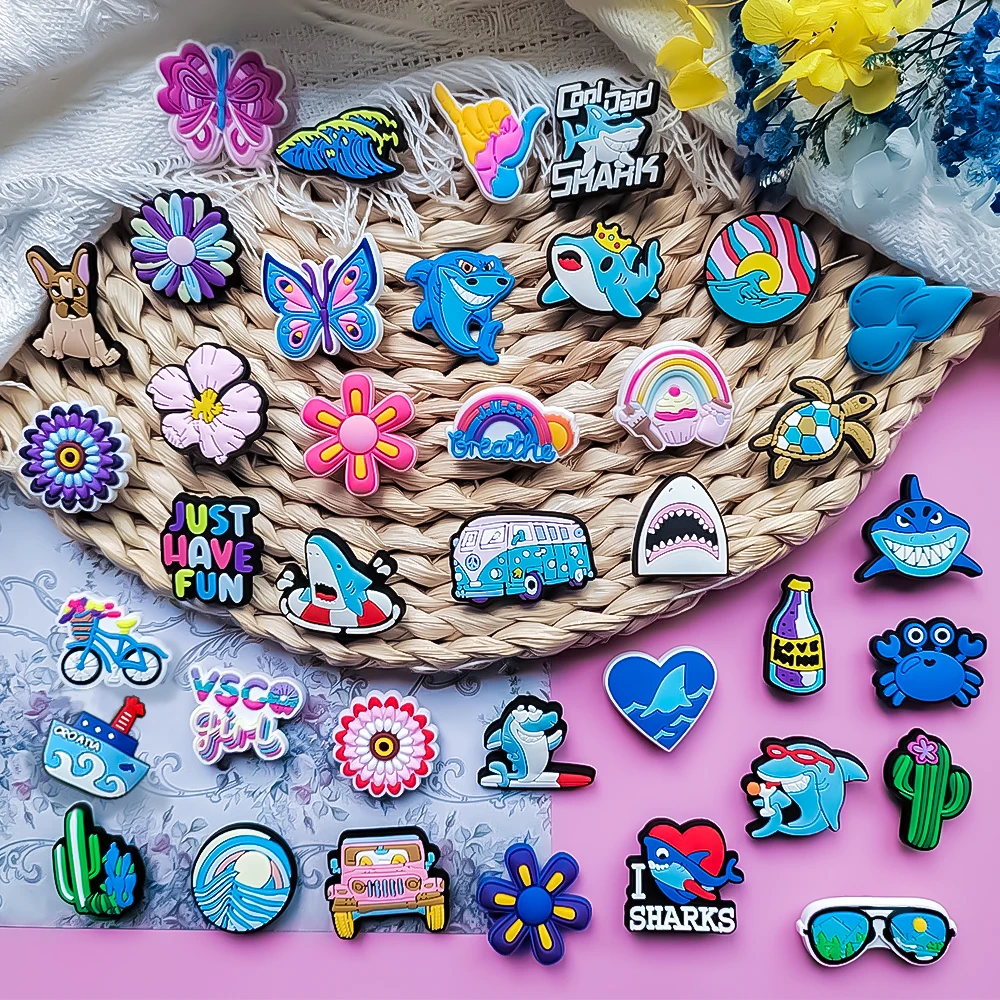 38 PCS holiday series Shoe DIY Charms for Sandals Bracelets Decoration, Cute Charms PVC Shoes Charms For Sandals