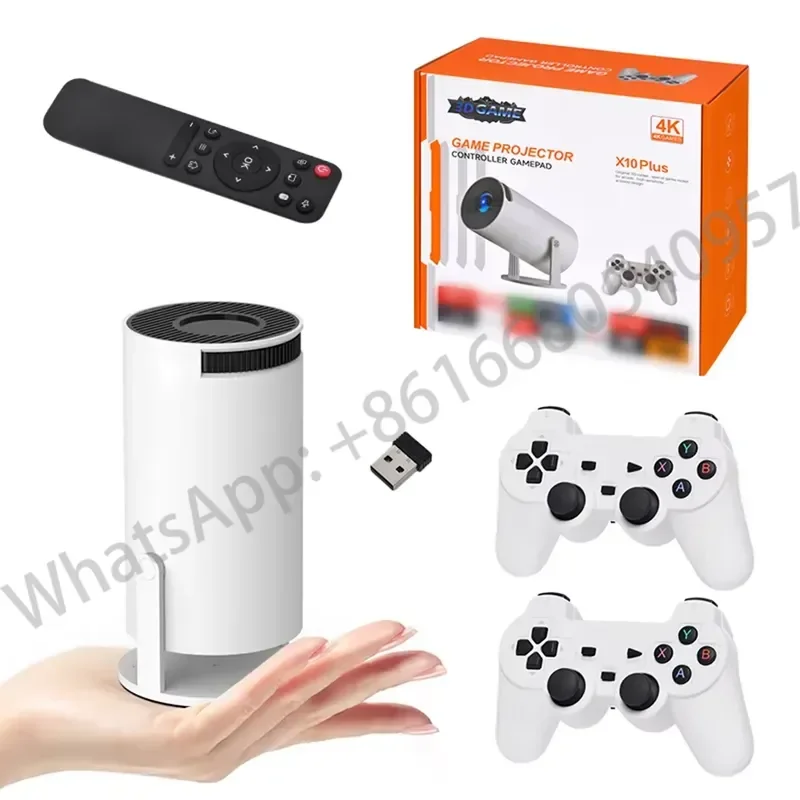 X10 Plus Game Projector 4K 8GB 10000 Games Android 11 Wifi Video Game Console Portable Home Theatre Video HY300 Projectors - view 3