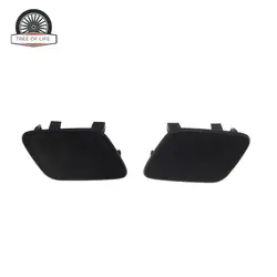 1 PAIR Front Bumper Headlight Washer Nozzle Spray Jet Cover Cap Black 3C0955109A For VW Passat B6 2006 2007 2008 2009 2010 2011