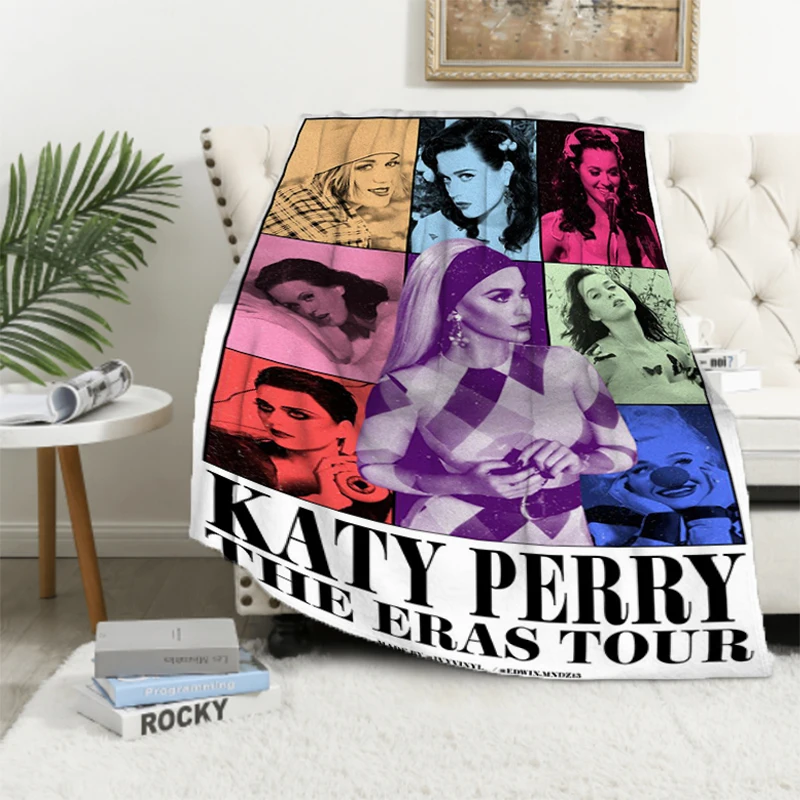 Singer K-Katy P-Perry Custom Blanket Fluffy Sofas Blankets for Decorative Sofa Plead Cover Soft Plaid With Print Throwing Downy