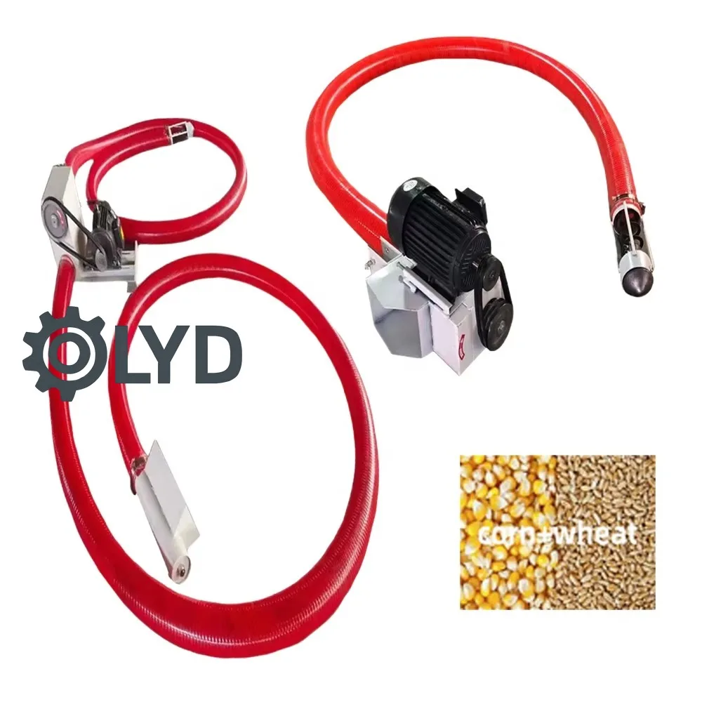 High Suction Hose Grain Vacuum Pump Small Home Vehicle Mounted Auger Feeder for Corn Wheat Grain Suction Machine
