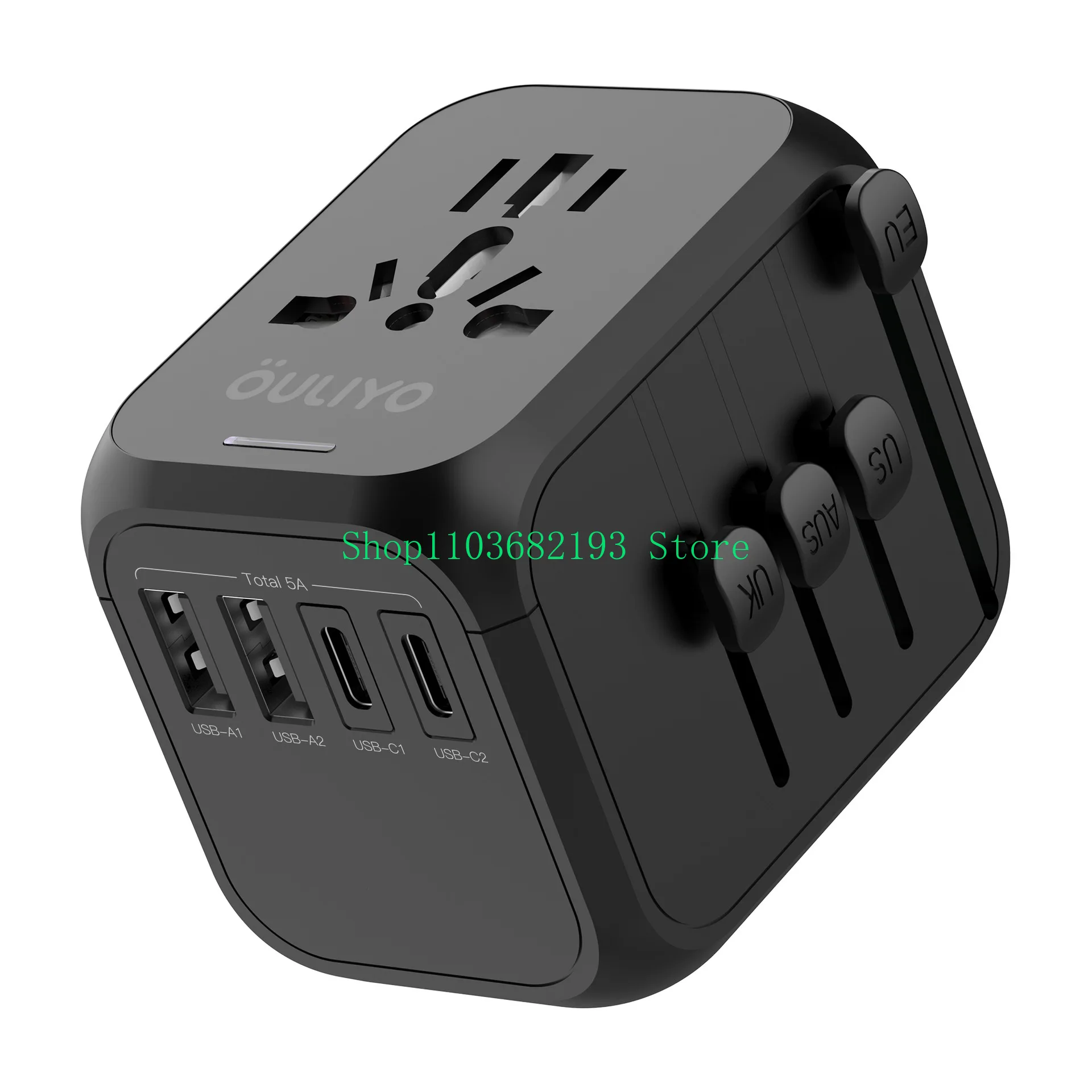 

International Travel Conversion Socket 5A Fast Charging Multi-Country Adapter