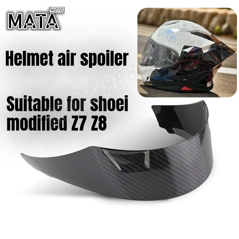 HOT Carbon Motorcycle for SHOEI Modification Z7 Z8 Helmet  Full-face Helmet Fixed Wind Tail Fin Helmet Air Spoiler Accessories