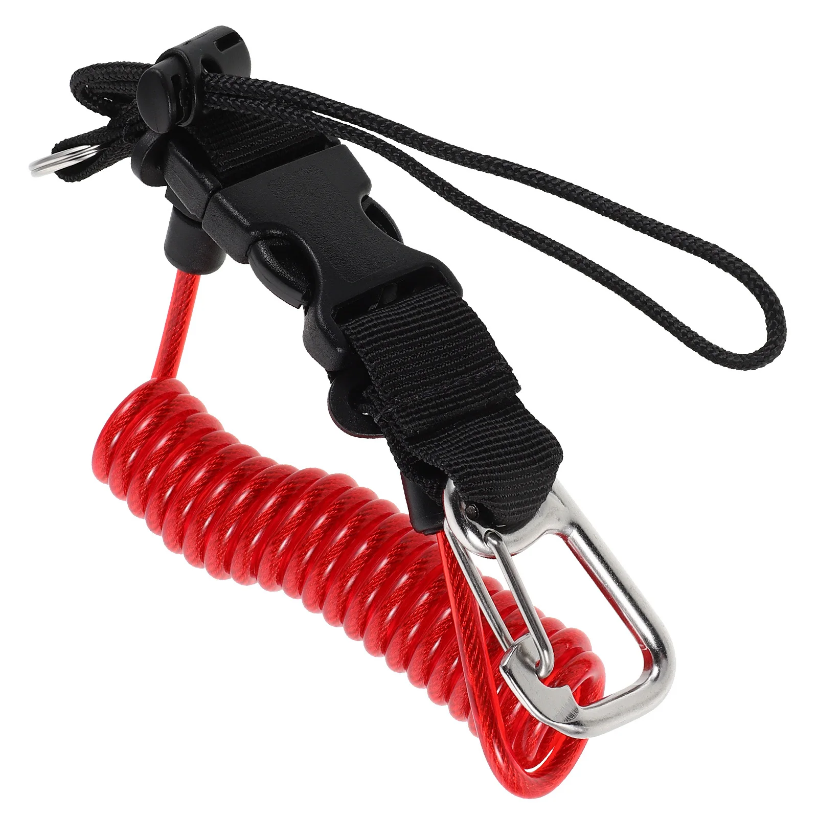 

Underwater Camera Lanyard Heavy Duty Tpu Nylon Stainless Steel for Deep Water Diving Anti-Lost Spiral Lanyard Safety Rope