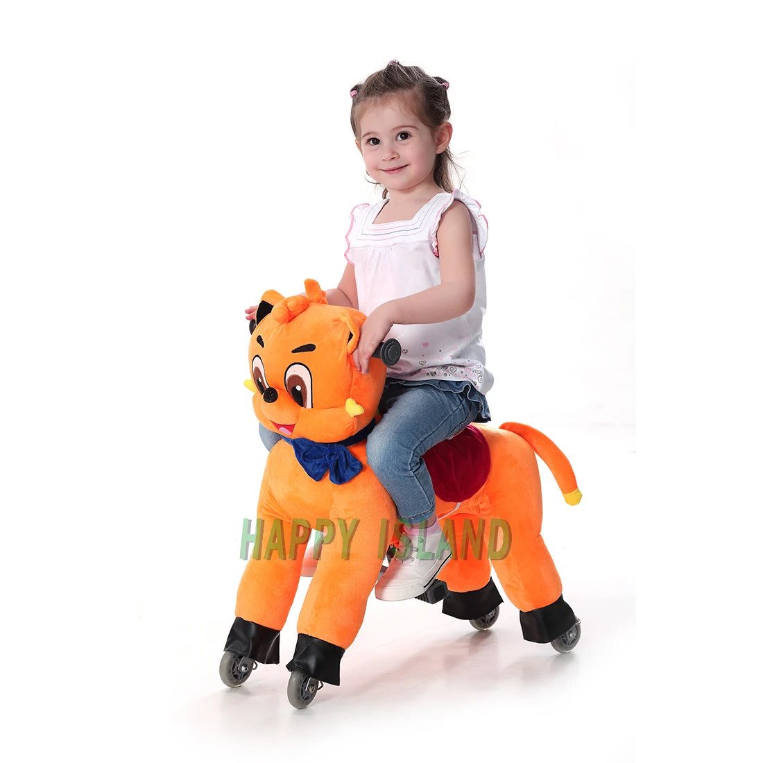 Tiger Horse Toys for Kids Cute Riding Horse Animal Walking Horse To Ride with Wheels for 3-6 Years Kids Birthday Gifts