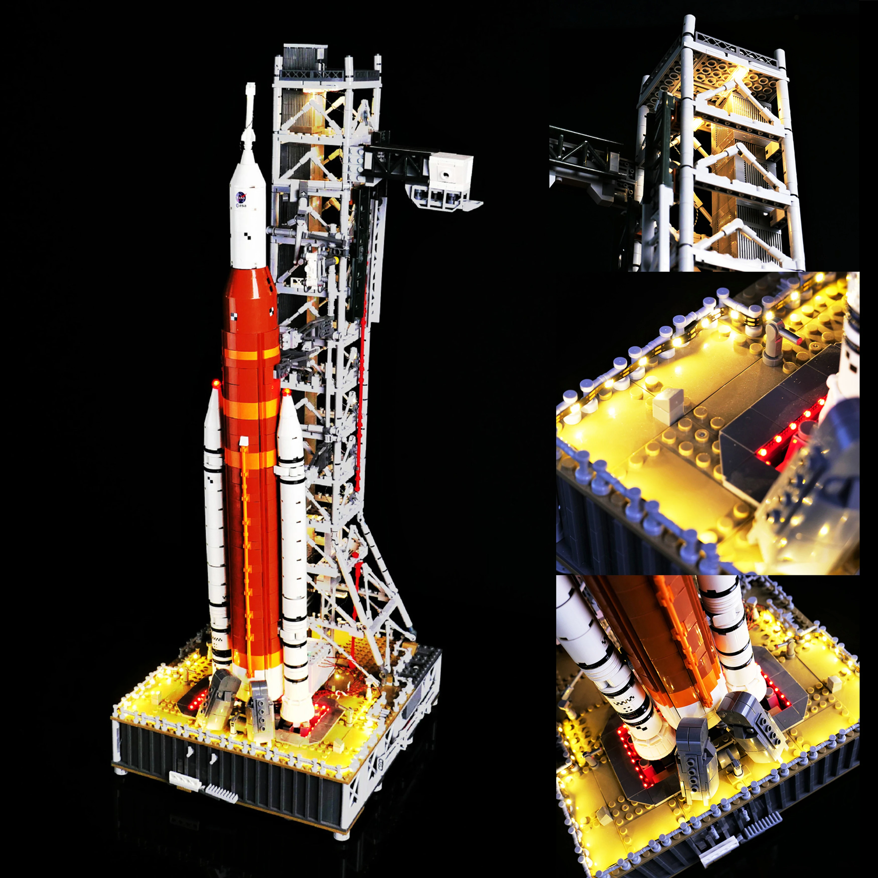 DIY-Baustein-LED-Beleuchtungsset für 10341 Space Shuttle Rocket-Modell, dekorative Lichter mit Fernbedienung für Präsentation und Sammlung