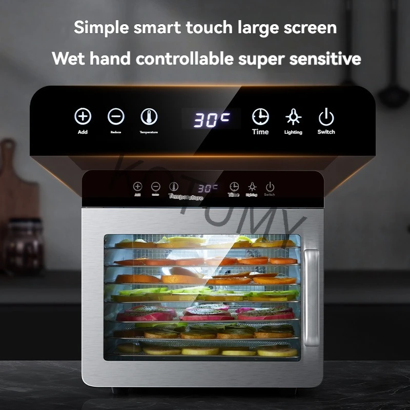 Adjustable Temp Food Dehydrator - Fruit/Vegetable/Meat/Pet Treat Dryer, Home Kitchen Fruit Jerky Making Machine