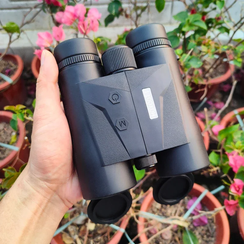 Бинокль с дальнометром 10x42 мм, IP67, водонепроницаемый Hoyooti ED FMC, лазерный дальномер, 1800, 2400 метров, бинокль с дальнометром