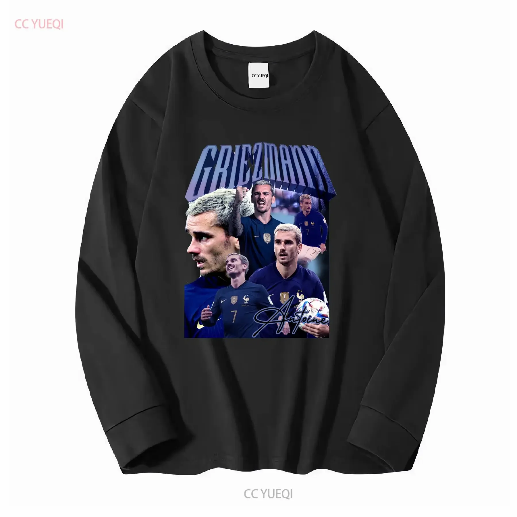 Limited Antoine Griezmann T shirt Vintage SweaT Oversize GEE157 long or short sleeves vintage Washed graphic streetwear Soft view 3