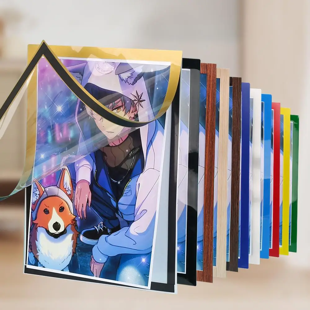 Transparent Magnetic Photo Frame A3/a4/a6 Self-Adhesive Billboard Elevator Wall Stickers Notes Picture Display Shown Protect