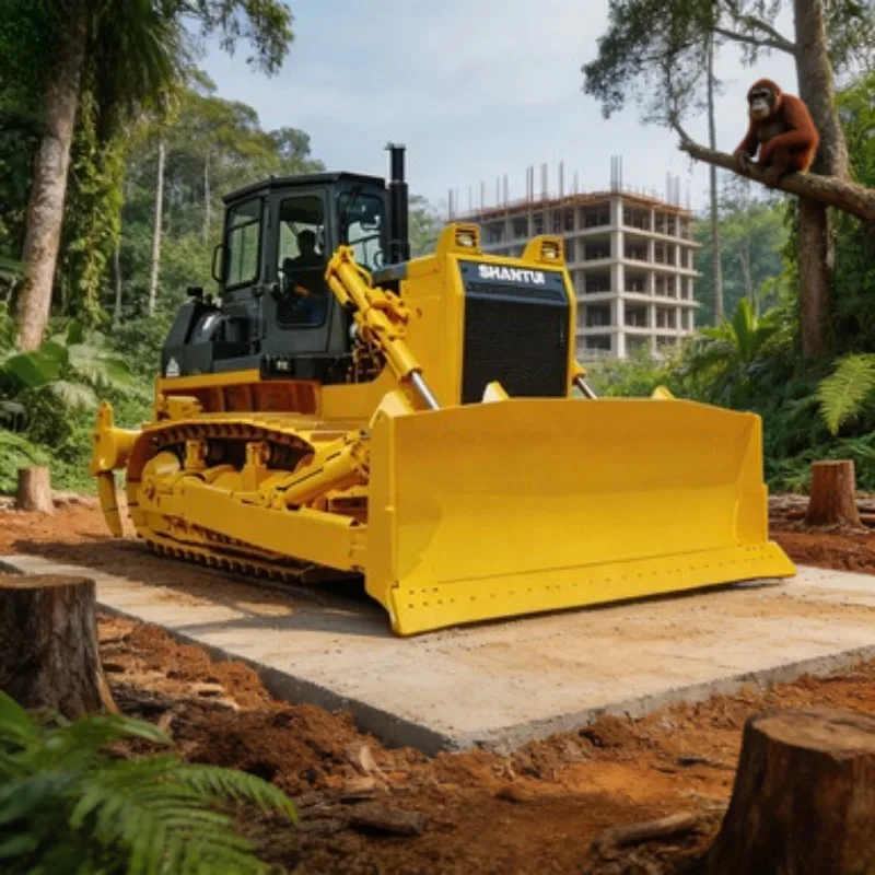 Three Shanks Ripper Crawler Dozer SD13 130HP Bulldozer Machine Earthmoving Equipment for Land Preparation Work Use
