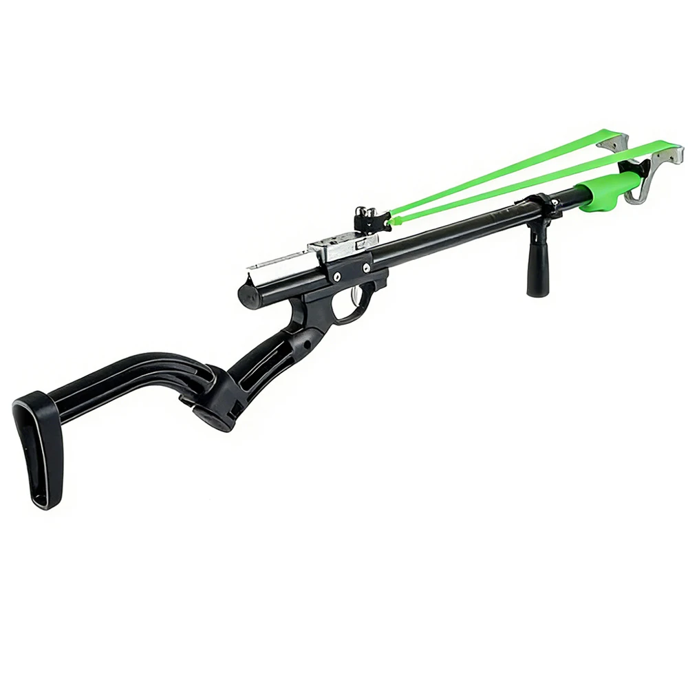 

Powerful Metal Slingshot For Adults, Outdoor Hunting Catapult Heavy Duty Slingshot Rifle with 5 Thicken Rubber Bands