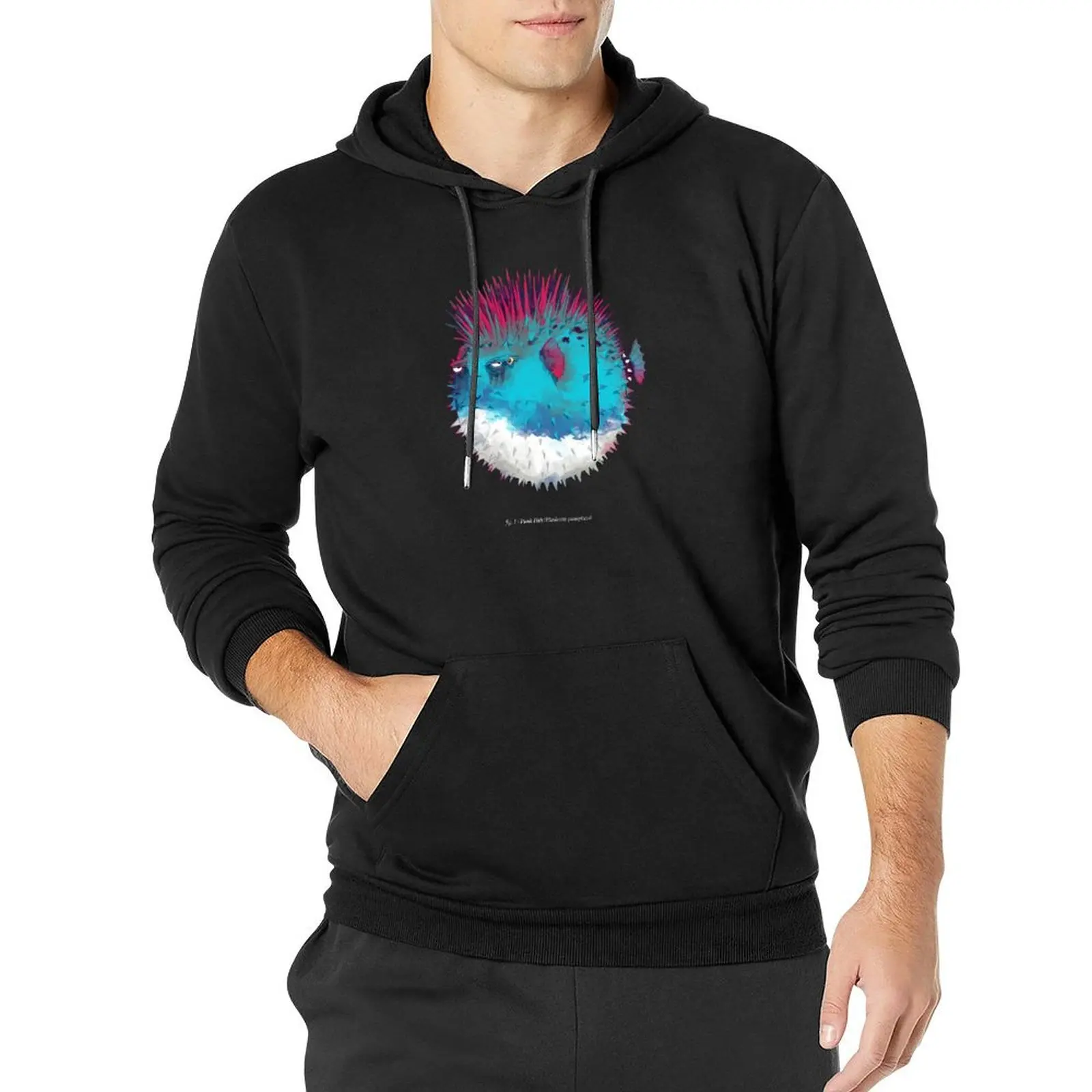 

Punk Fish Pullover Hoodie streetwear men anime clothes hooded shirt men hoodie