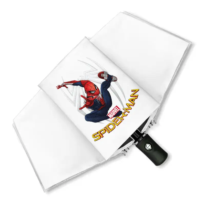 Marvel Spiderman cool creative cartoon pattern fashionable and personalized foldable portable umbrella for both sun and rain