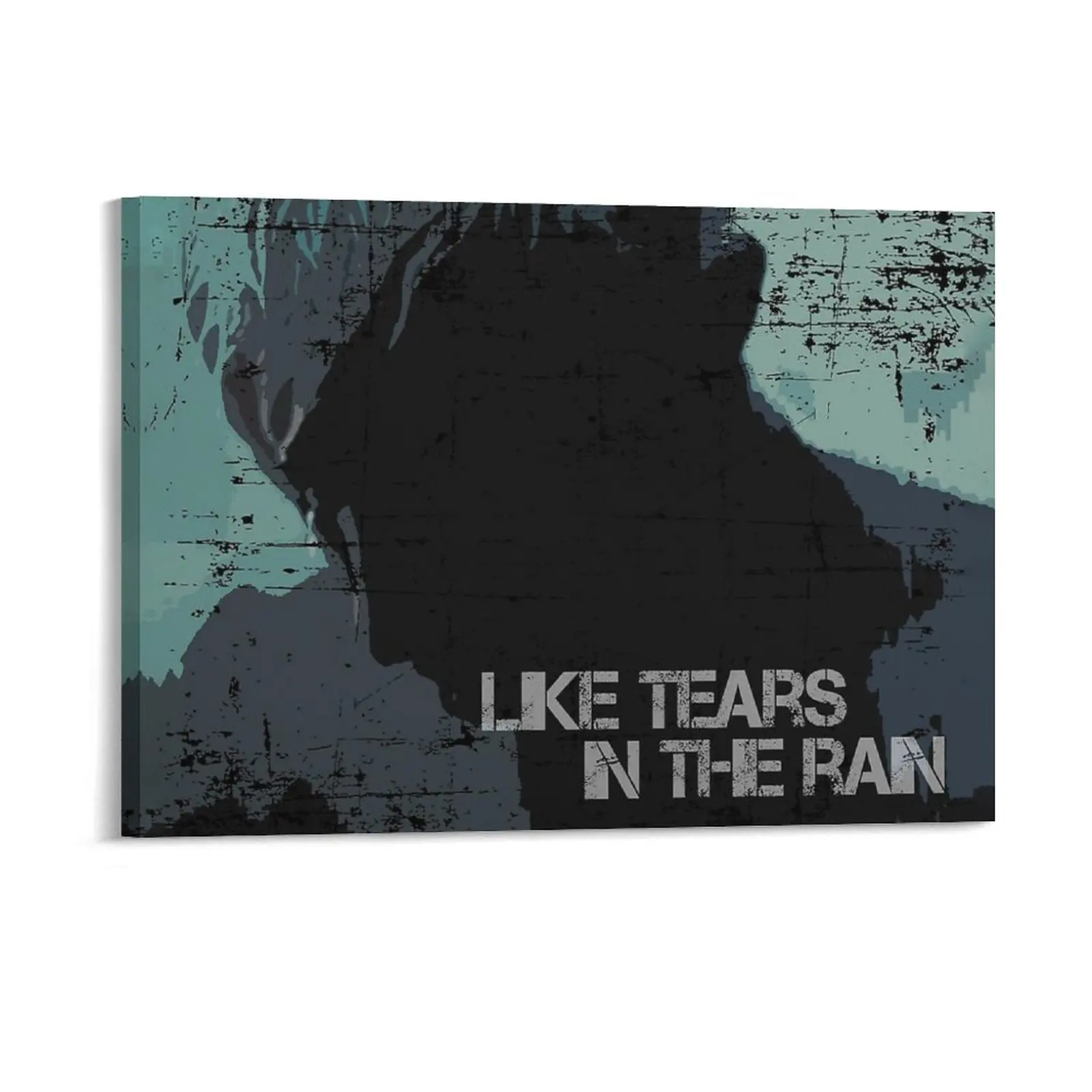 Like Tears In The Rain Inspired Canvas Painting Party Cinema Cinema Design Party Plates Framed Wall Paintings