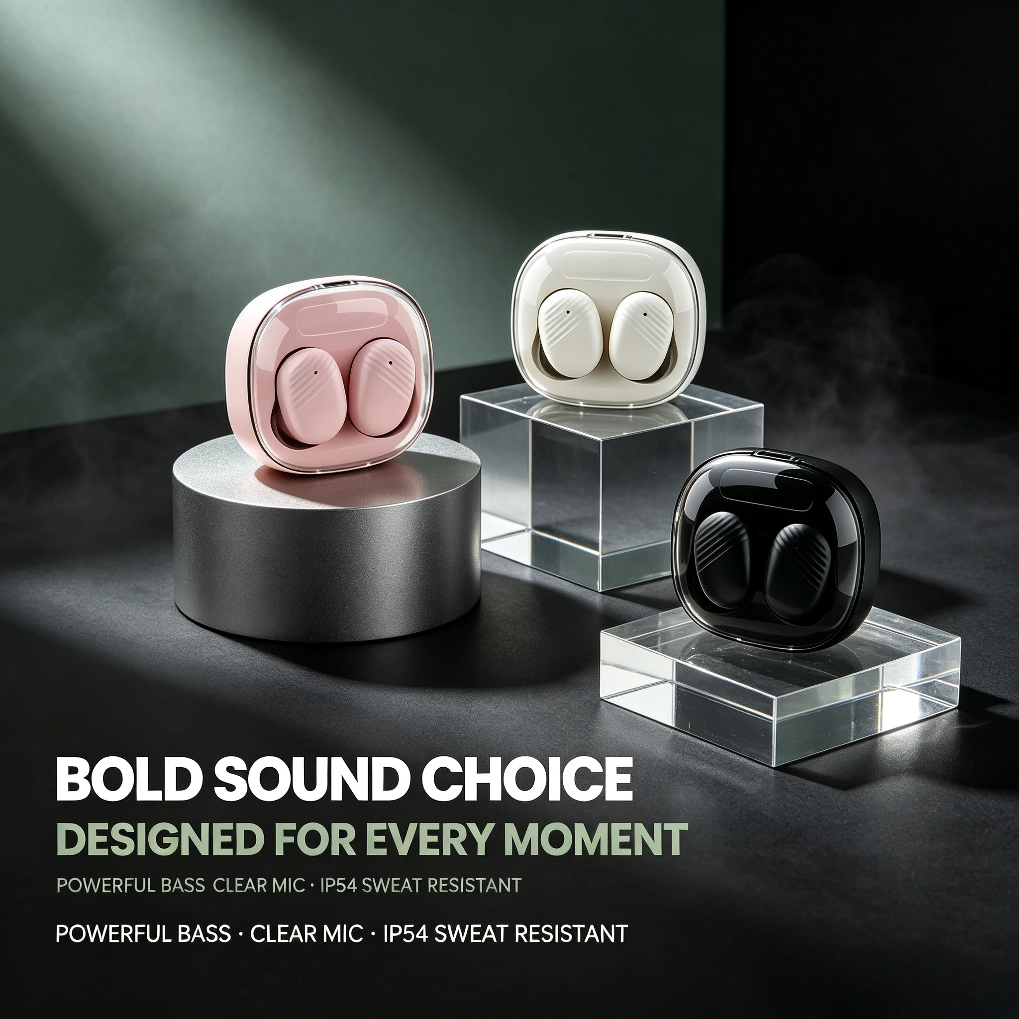 TWS Bluetooth Headset 5.3 Wireless Bluetooth Headset Noise Reduction Headset Headset with microphone is suitable for all smart p