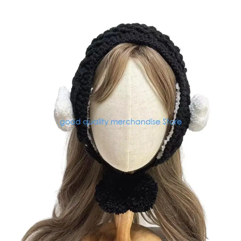 

Y5JD для взрослых, велосипедные лыжные наушники, уличные вязаные теплые уши, ветрозащитные для девочек