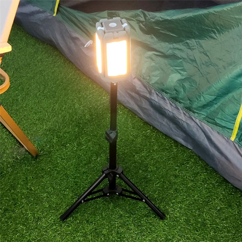 B06C-فانوس تخييم قابل للطي قابل لإعادة الشحن، مصباح LED بقدرة 14000 مللي أمبير في الساعة للخيمة الخارجية، مقاوم للماء IPX5، أضواء تخييم 6000LM