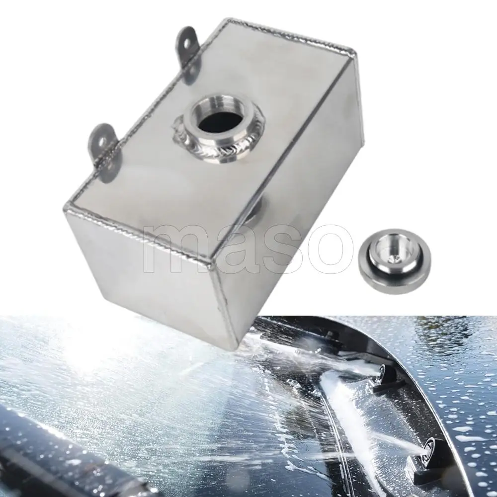 2L Mirror Polished Windscreen Washer Bottle Aluminium Windscreen Washer Bottle Intercooler Spray Tank Universal Car Parts