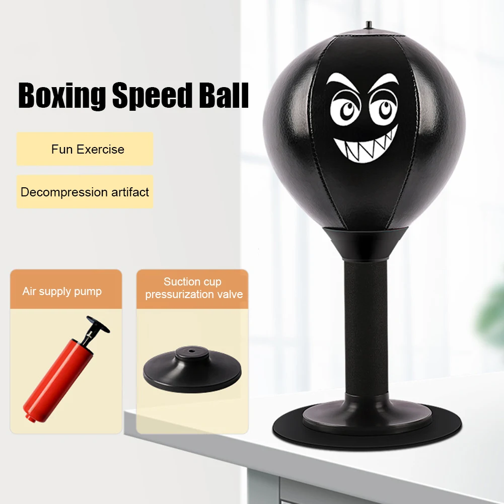 Boxing Bag Boxing Desktop Speed Ball Suction Cup Stress Buster Desktop Boxing Punching Ball Suction Cup Stress Reduction Tool