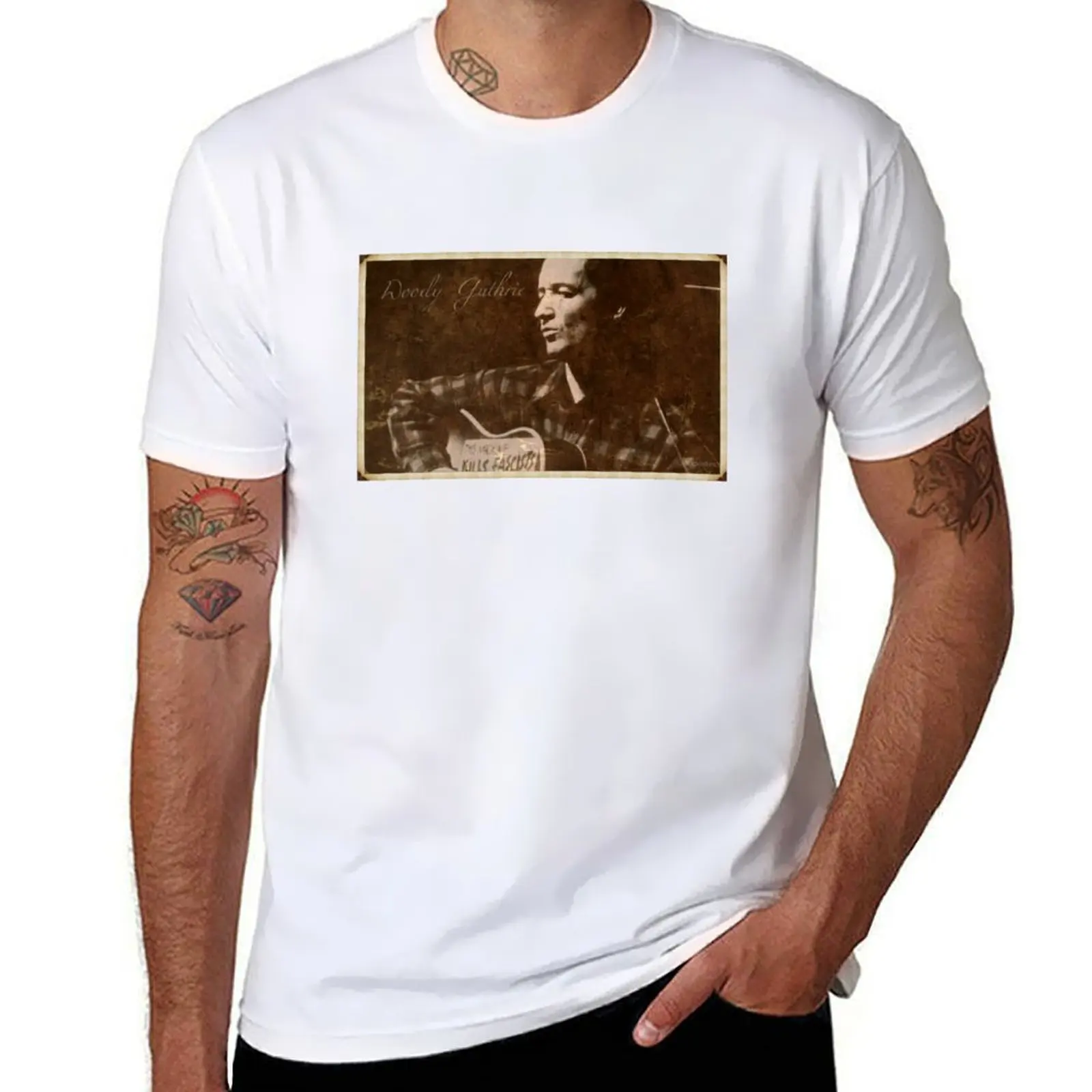 

Woody Guthrie T-Shirt funny t shirts cotton anime t shirts for man T-Shirt