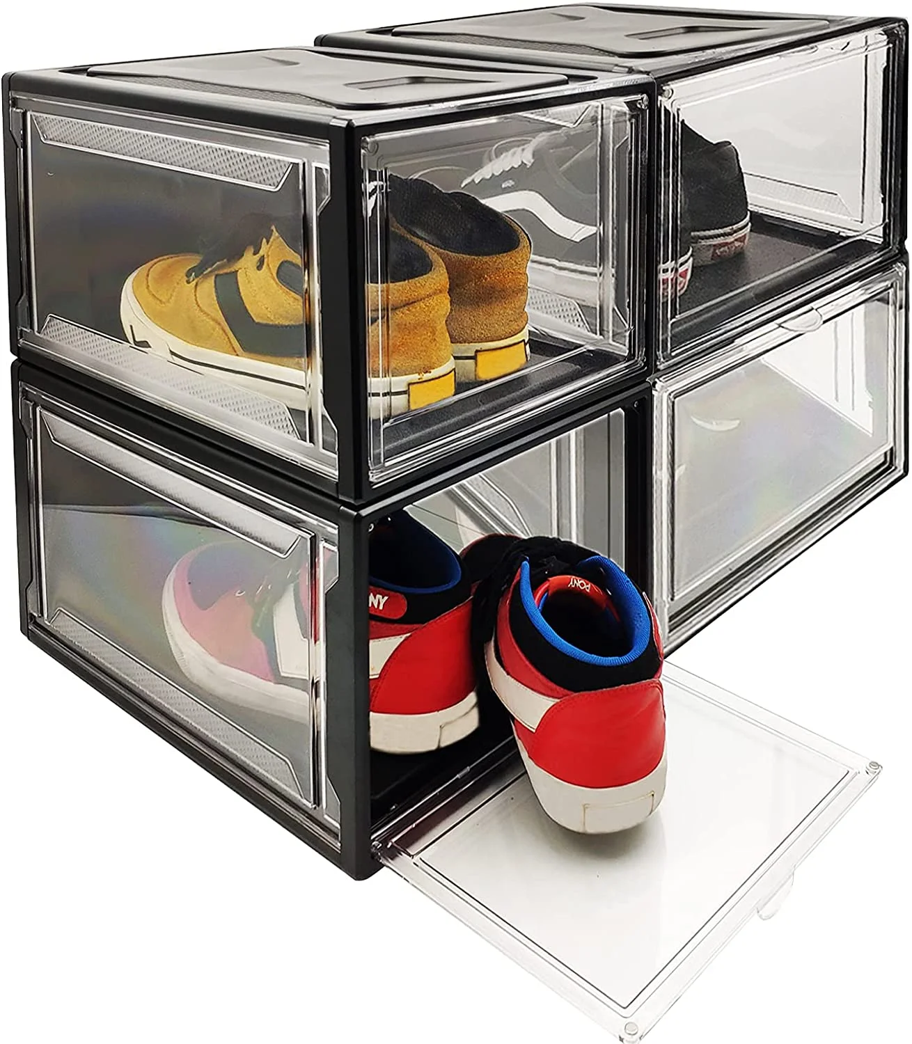 Acrylic Clear Shoe Boxes Plastic Transparent Sneaker Shoes Storage Box Organizer