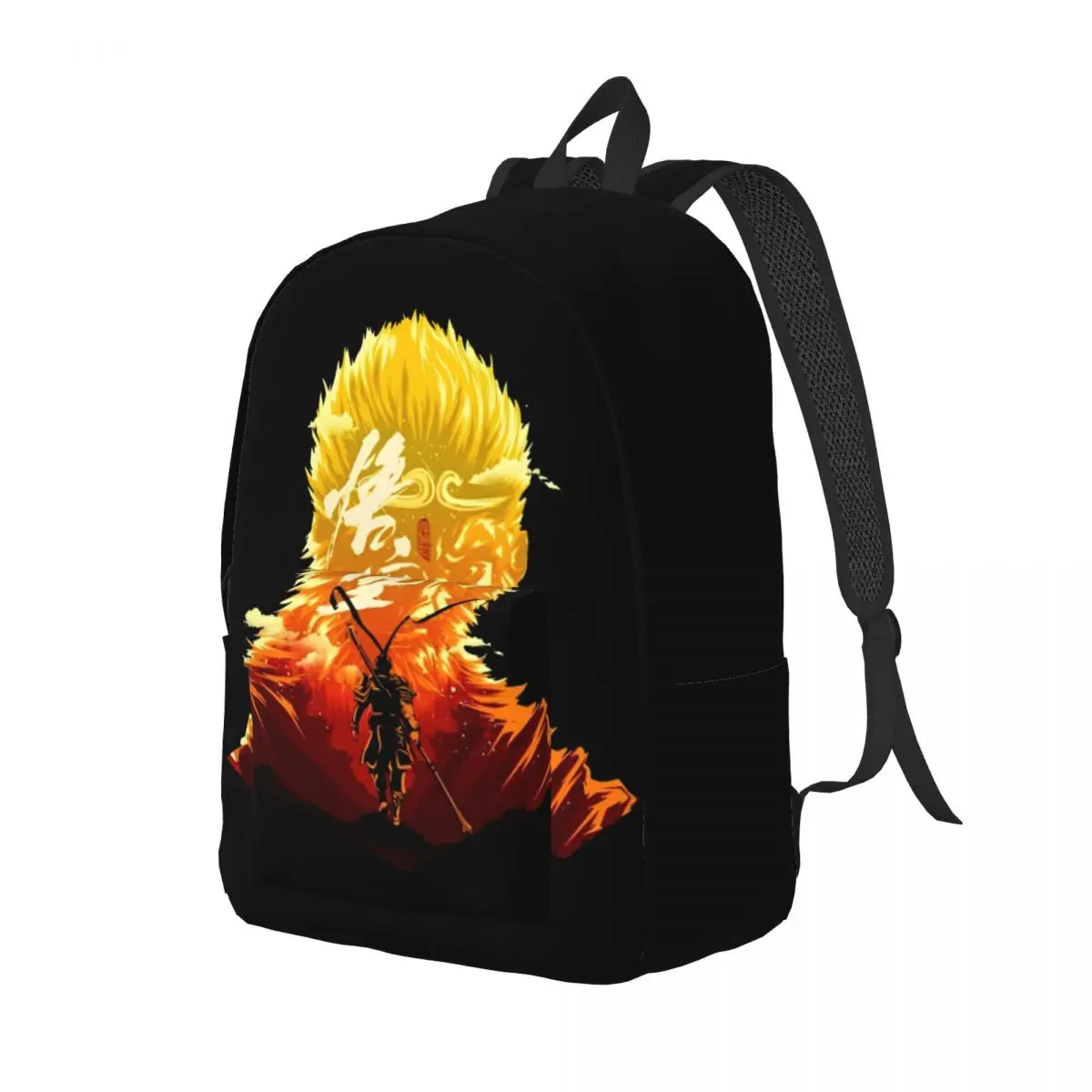 Black Myth Wukong Backpack for Men Women Teenage High School Hiking Travel Daypack College Shoulder Bag Durable