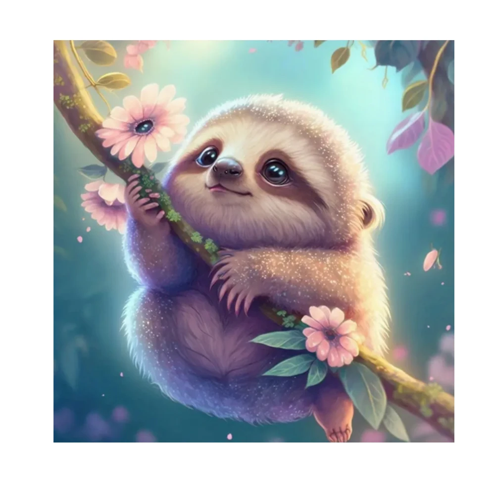 

YI BRIGHT DIY 5D Diamond Painting Cute Sloth Animal Surprise Gift Handmade All Water Diamond