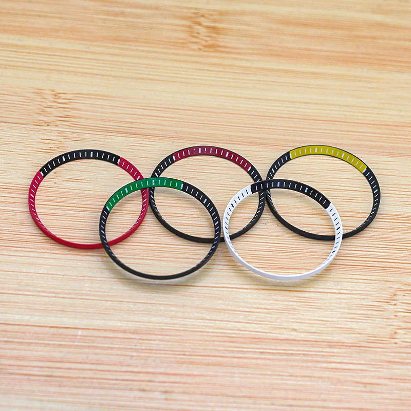 Dwa kolory 30.5mm zegarek plastikowy rozdziałów średnica wewnętrzna 27.5mm pasuje do Seiko SRPD SKX007 SKX009 części do naprawy zegarka