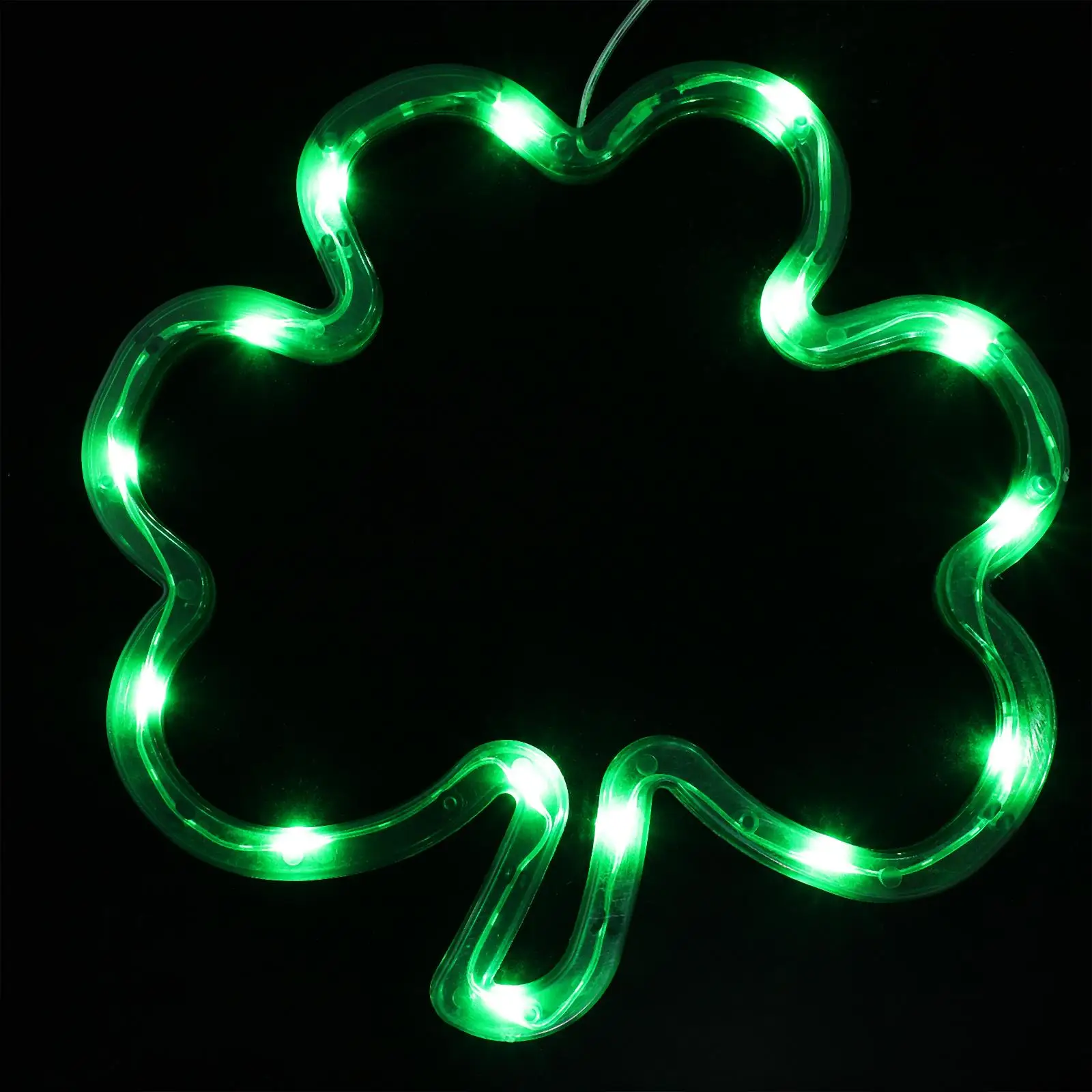 

Operated Shamrock Window Decorations Constant Light Saint Patrick Day Irish Green Holiday Theme