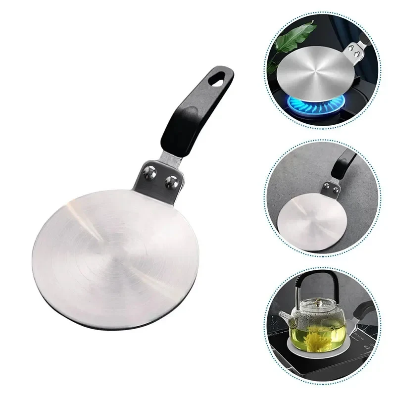 Heat Diffuser Plate Stainless Steel Induction Adapter Plate 13cm/20cm Round Heat Diffuser Cookware Pan Heat Induction Diffuser