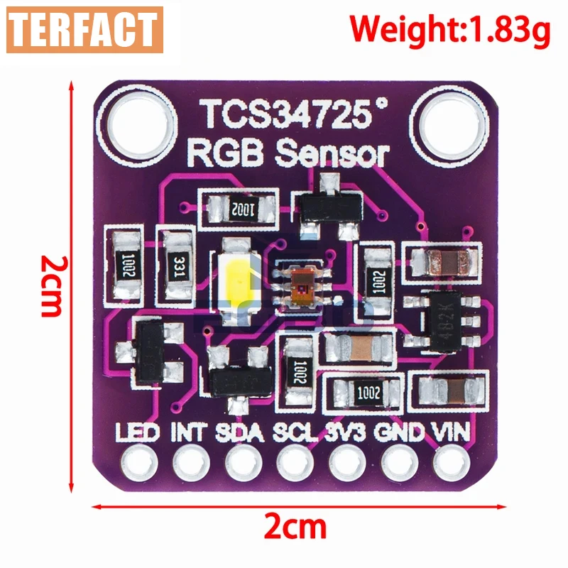 TCS34725 TCS3472 Color Sensor Recognition Module RGB Development Board IIC For Arduino STM32 Laboratory