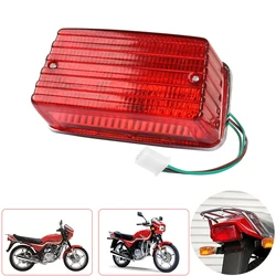 12V Cafe Racer Brake Lights Motorcycle Light Assembly Red Brake Tail Light Rear Light Bulb for for Suzuki GS125 HJ125-F HJ125-A