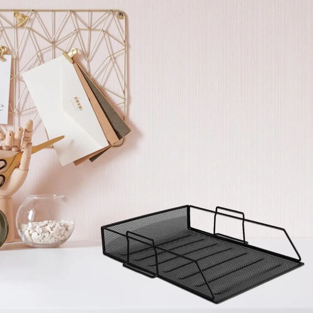 Destacável Mesh Desk Organizer com camadas removíveis, Mesh File Rack, Office Workspace Organization, Notebook e Carta