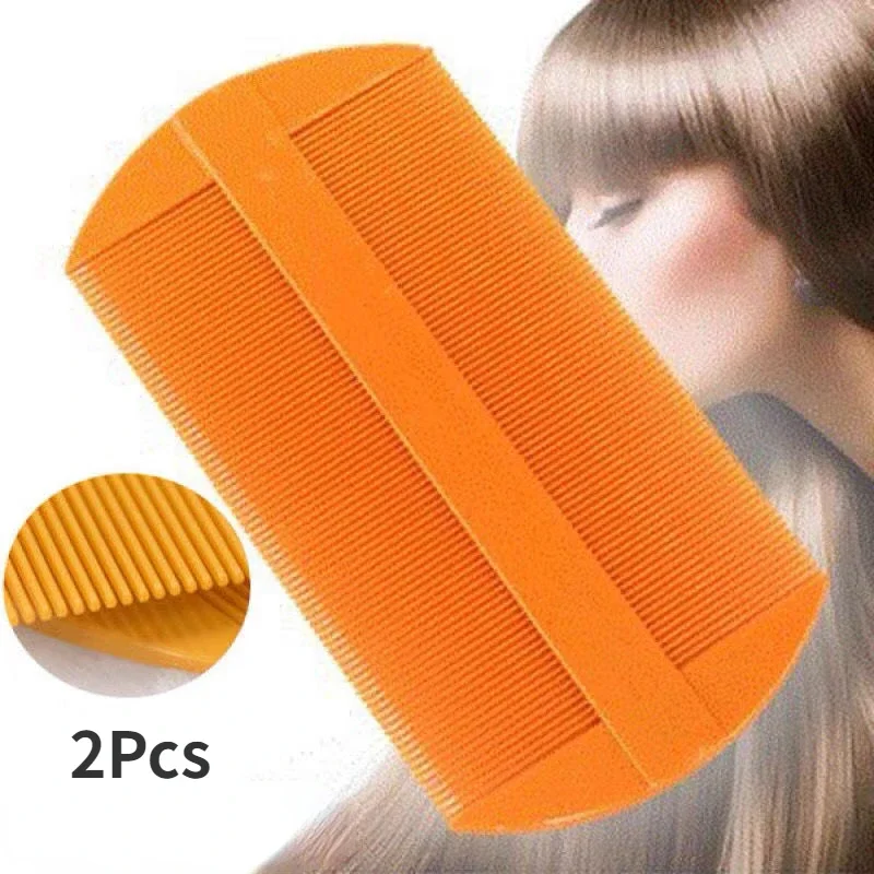 Heallor 2Pcs Head Lice Comb Protable Fine Tooth Heads Lice Flea Nit Hair Combs Double Side Comb Sided Women Hair Combs for Styli